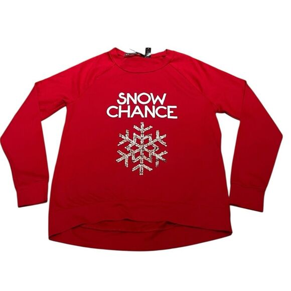 Snow Chance Red Sweatshirt, Size M, NWOT - Picture 1 of 7